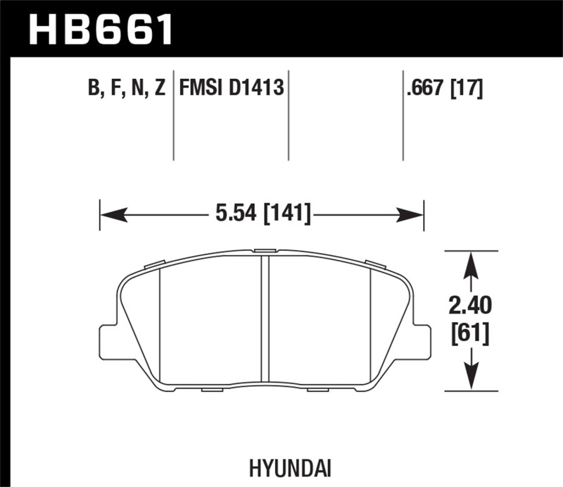 Picture of Hawk Performance HAWK HP+ Brake Pad Sets Front - HB661N.667