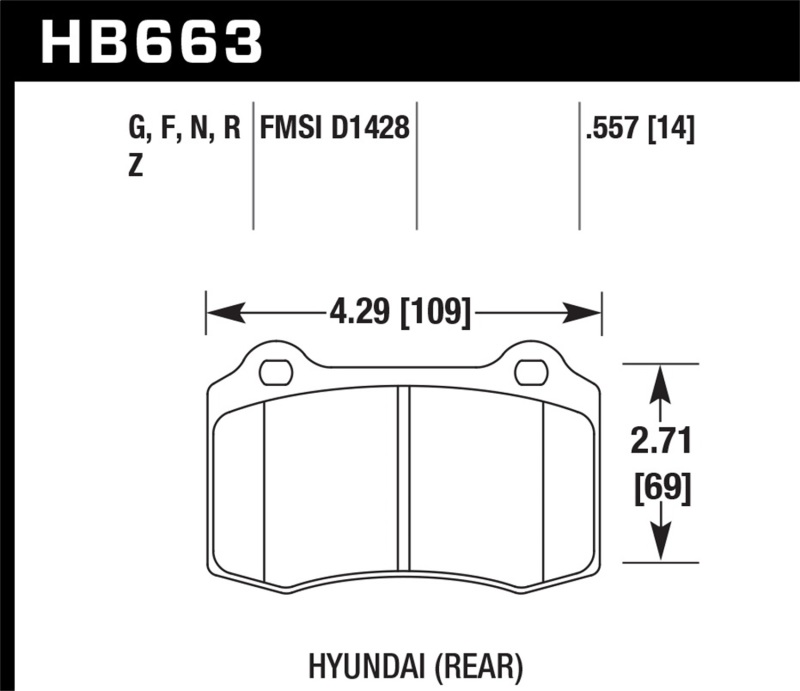 Picture of Hawk Performance HAWK Ceramic Brake Pad Sets Rear - HB663Z.557