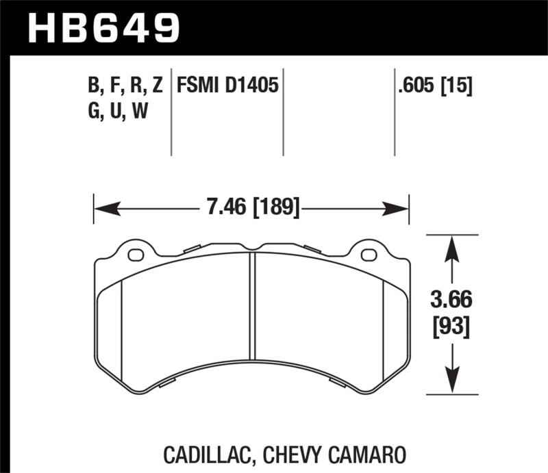 Picture of Hawk Performance HAWK HP+ Brake Pad Sets - HB649N.605