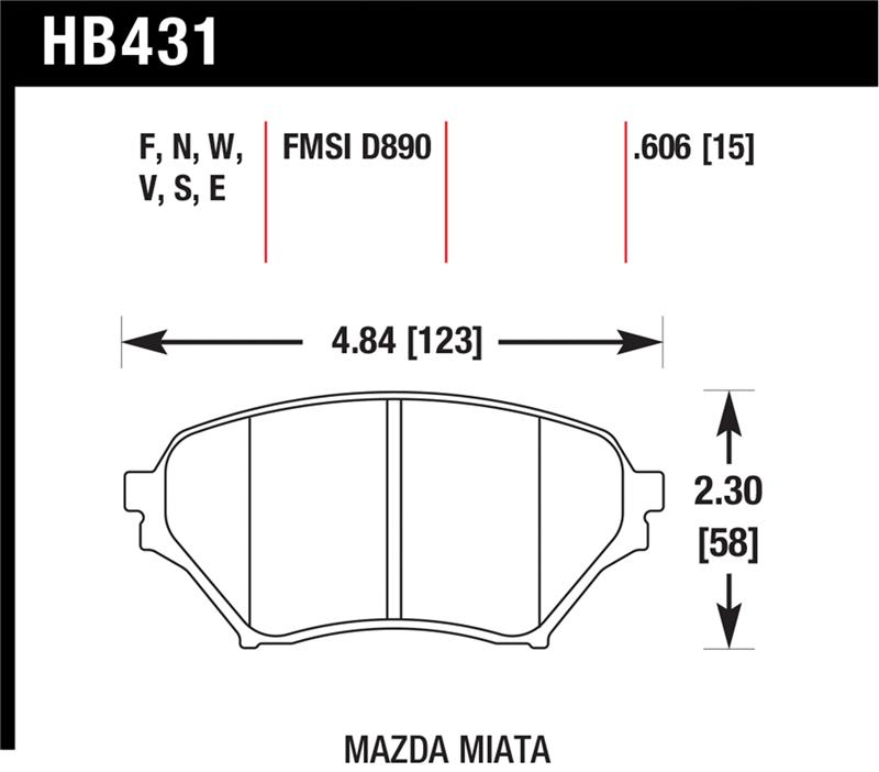 Picture of Hawk Performance HAWK HT-10 Brake Pad Sets - HB431S.606