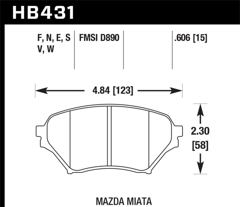 Picture of Hawk Performance HAWK HT-10 Brake Pad Sets - HB431S.606