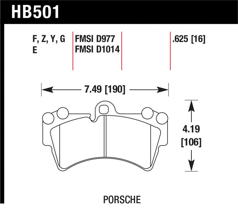Picture of Hawk Performance HAWK Ceramic Brake Pad Sets - HB501Z.625