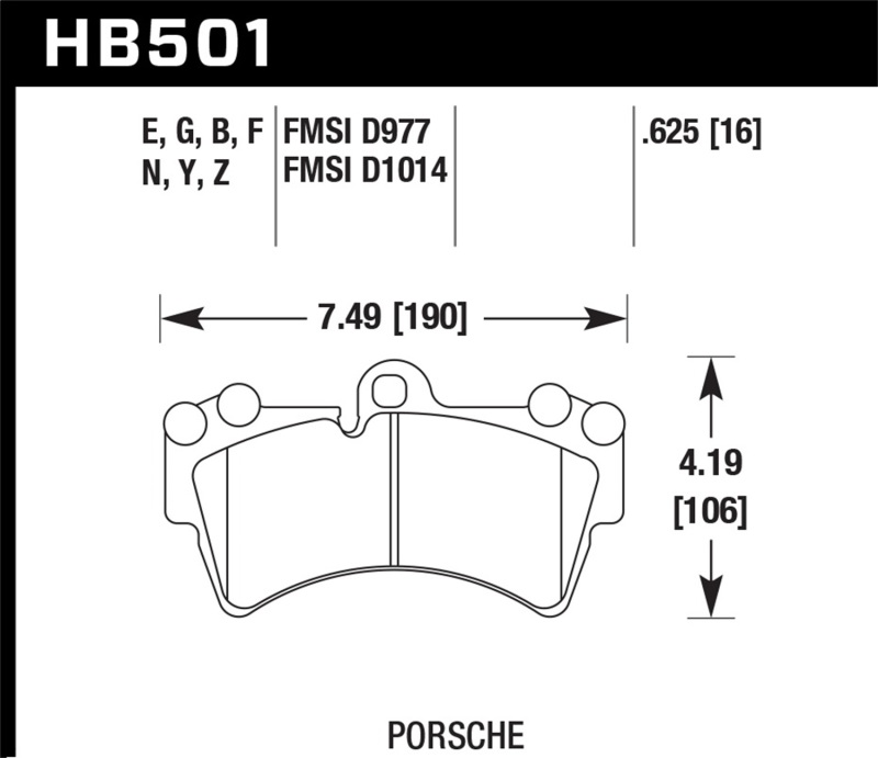 Picture of Hawk Performance HAWK Ceramic Brake Pad Sets - HB501Z.625