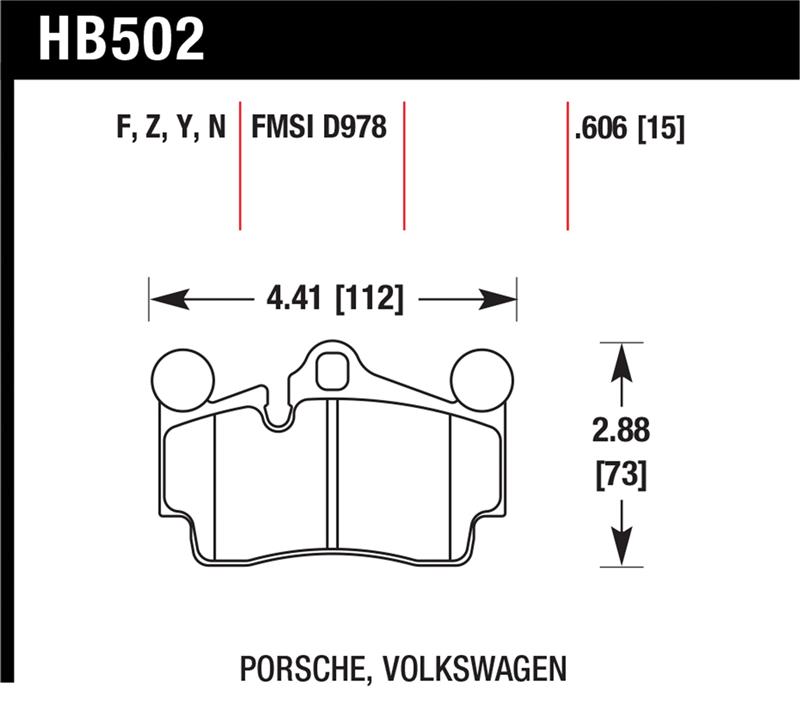 Picture of Hawk Performance HAWK Ceramic Brake Pad Sets Rear - HB502Z.606