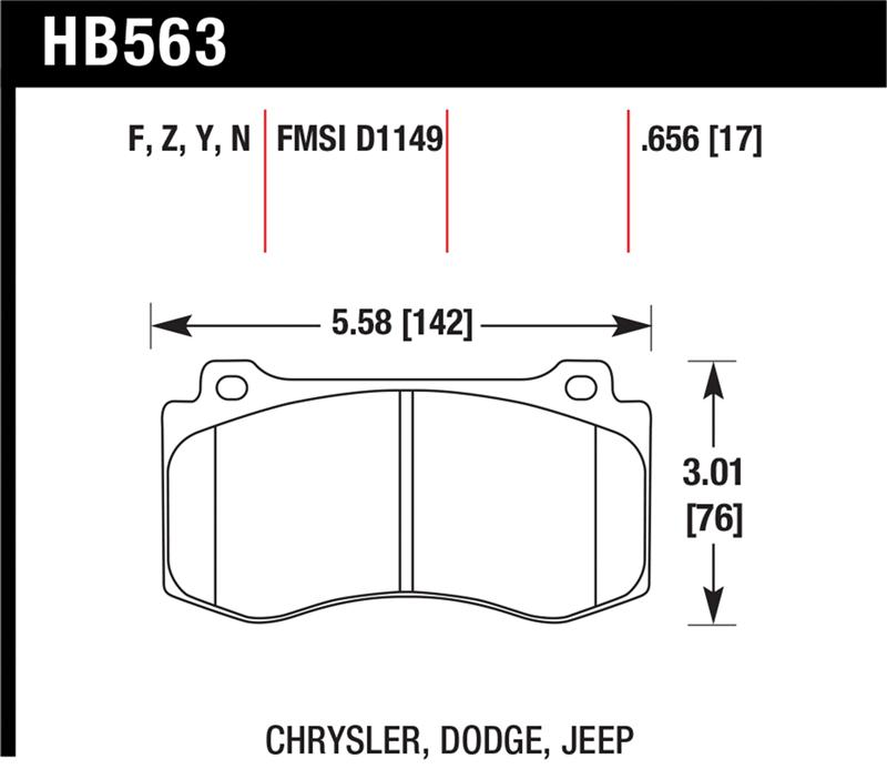 Picture of Hawk Performance HAWK Ceramic Brake Pad Sets - HB563Z.656