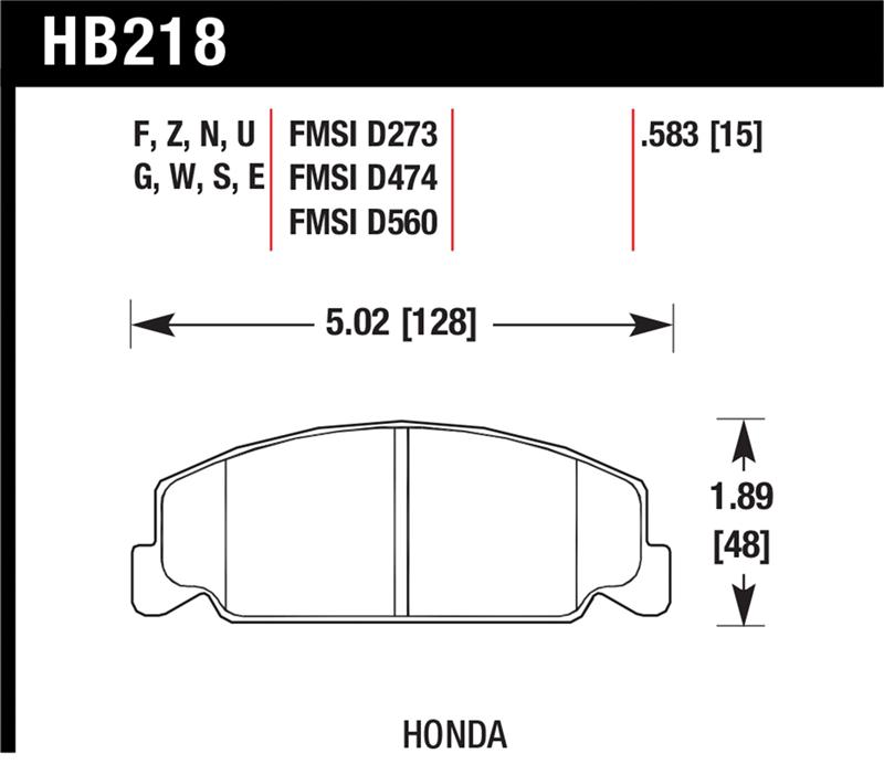 Picture of Hawk Performance HAWK HP+ Brake Pad Sets - HB218N.583