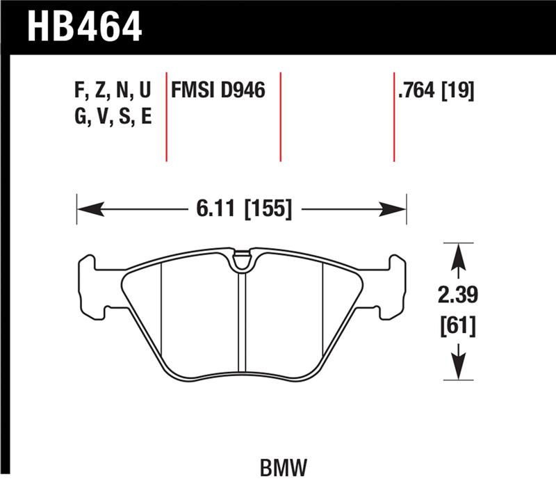 Picture of Hawk Performance HAWK Ceramic Brake Pad Sets - HB464Z.764