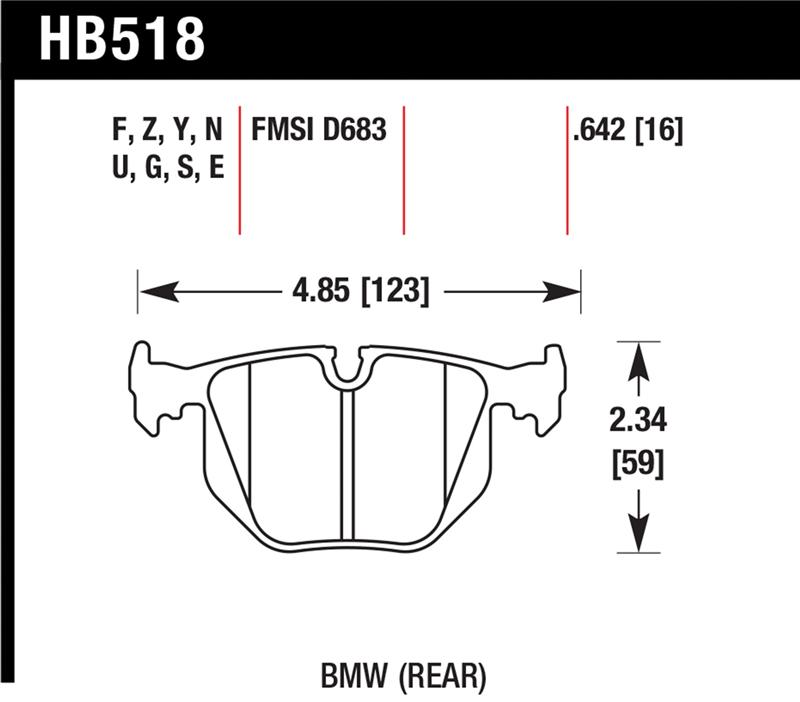 Picture of Hawk Performance HAWK Ceramic Brake Pad Sets - HB518Z.642
