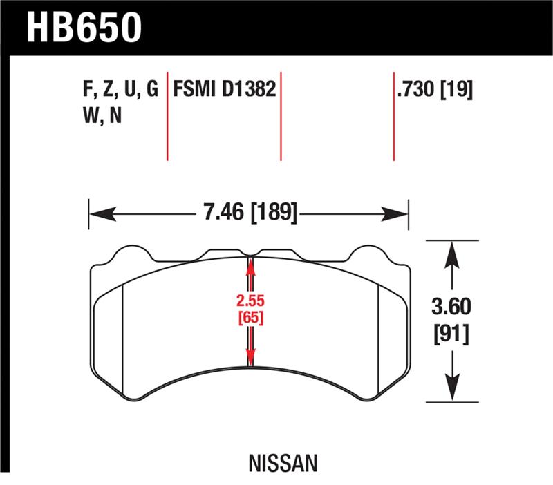 Picture of Hawk Performance HAWK DTC-70 Brake Pad Sets - HB650U.730