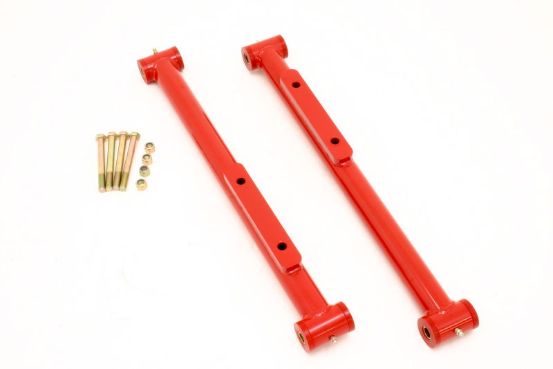 Picture of BMR 91-96 B-Body Non-Adj. Extended Length Lower Control Arms (Polyurethane) - Red