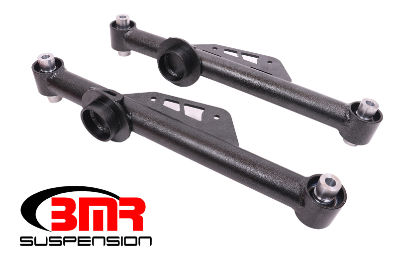 Picture of BMR 79-98 Fox Mustang Non-Adj. Lower Control Arms w/ Spherical Bearings - Black Hammertone