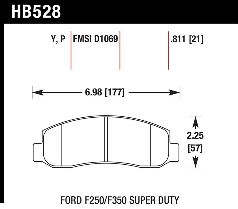 Picture of Hawk Performance HAWK Super Duty Brake Pad Sets - HB528P.811