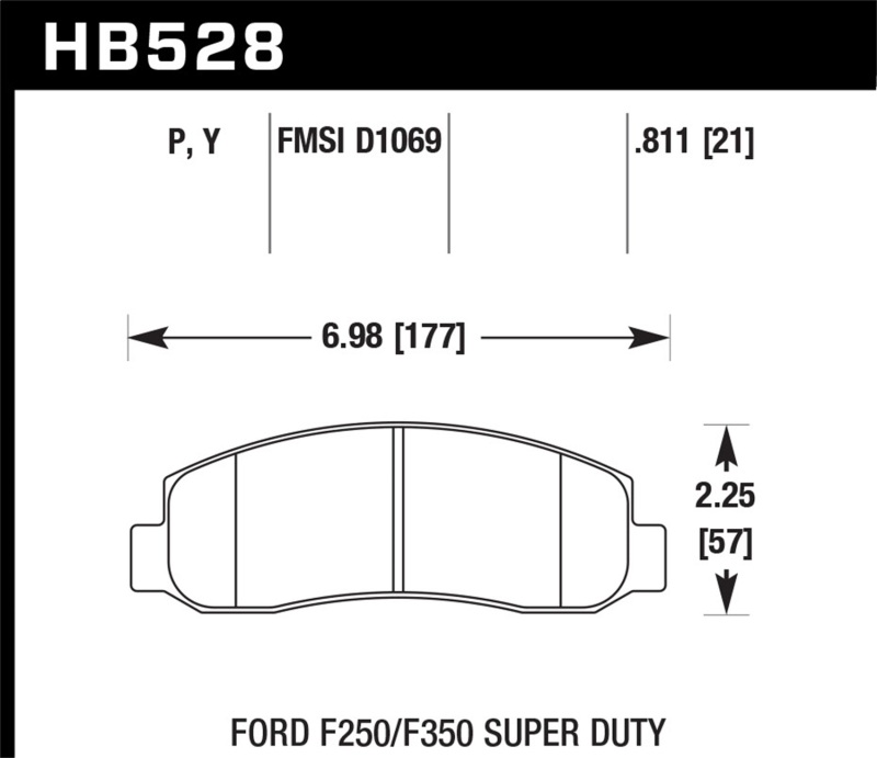 Picture of Hawk Performance HAWK Super Duty Brake Pad Sets - HB528P.811