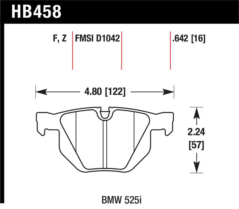Picture of Hawk Performance HAWK HPS Brake Pad Sets - HB458F.642