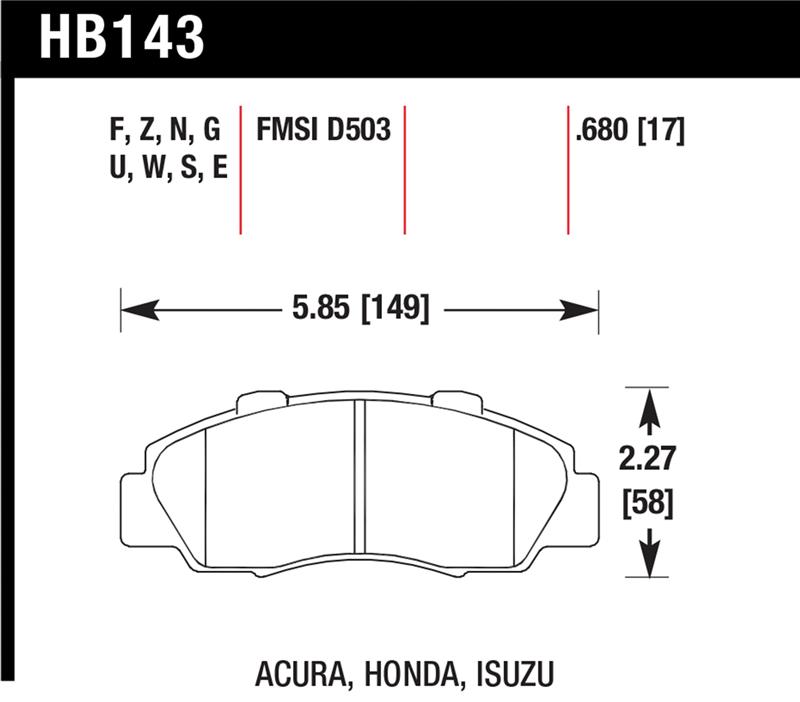 Picture of Hawk Performance HAWK Blue 9012 Brake Pad Sets - HB143E.680
