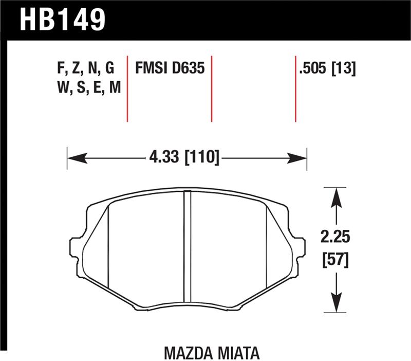 Picture of Hawk Performance HAWK Blue 9012 Brake Pad Sets - HB149E.505