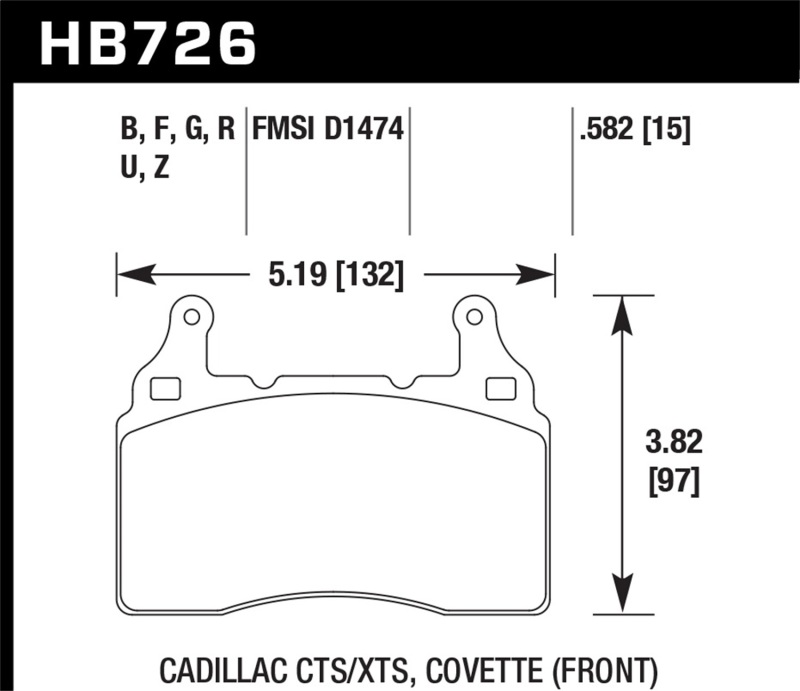 Picture of Hawk Performance HAWK HP+ Brake Pad Sets - HB726N.582