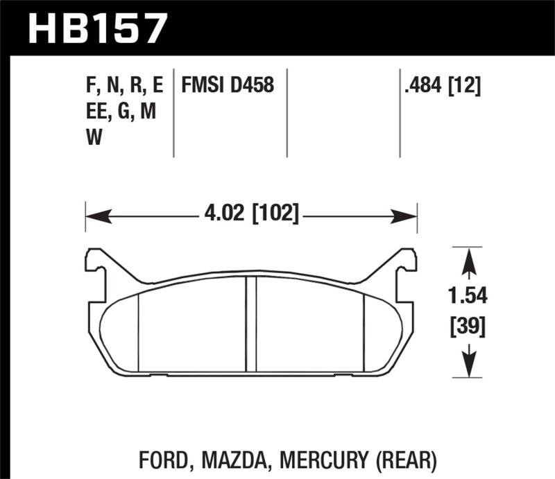 Picture of Hawk Performance HAWK Blue 9012 Brake Pad Sets - HB157E.484