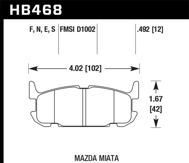 Picture of Hawk Performance HAWK HPS Brake Pad Sets - HB468F.492