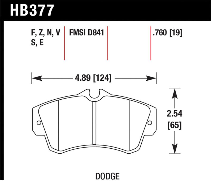 Picture of Hawk Performance HAWK HP+ Brake Pad Sets Front - HB377N.760