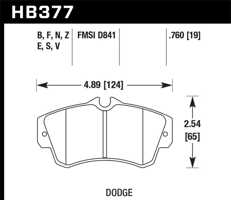 Picture of Hawk Performance HAWK HP+ Brake Pad Sets Front - HB377N.760