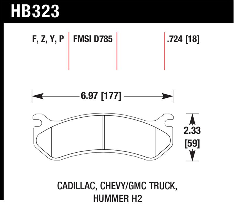 Picture of Hawk Performance HAWK LTS Brake Pads Rear - HB323Y.724