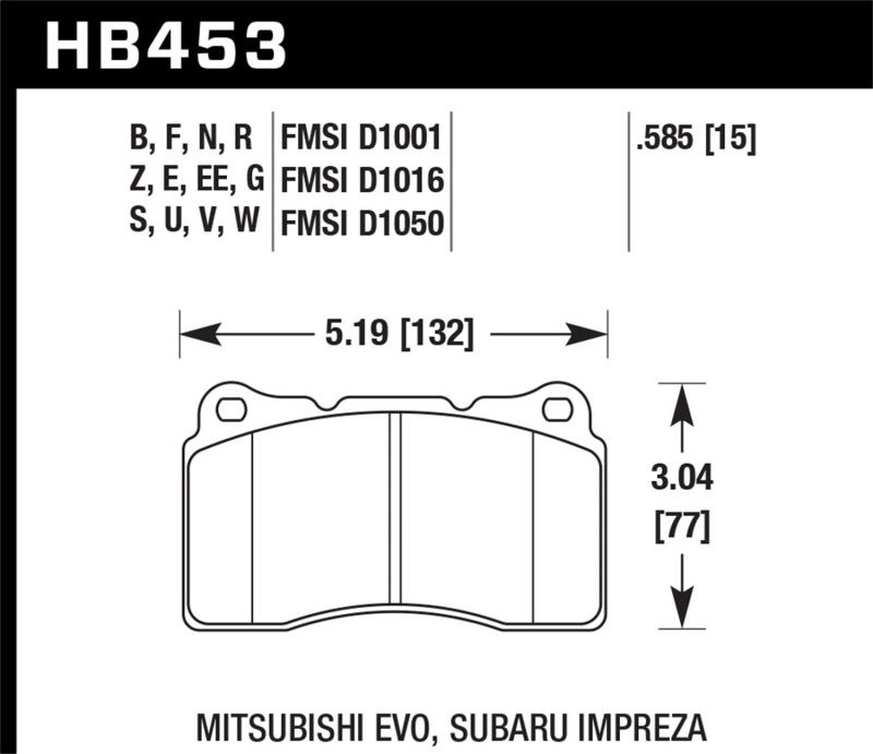 Picture of Hawk Performance HAWK Blue 9012 Brake Pad Sets - HB453E.585