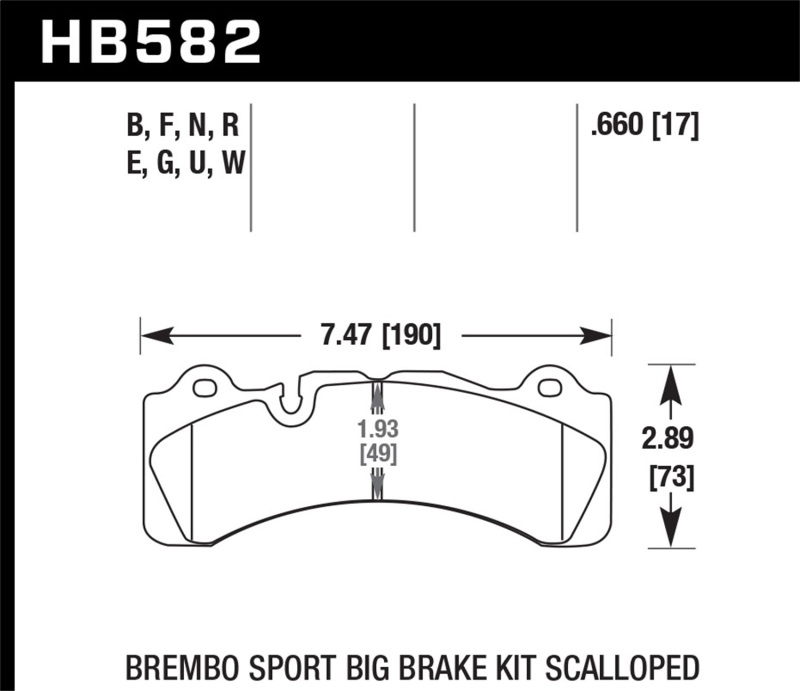 Picture of Hawk Performance HAWK HPS 5.0 Brake Pad Sets - HB582B.660