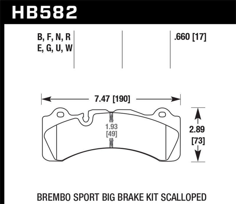 Picture of Hawk Performance HAWK HPS 5.0 Brake Pad Sets - HB582B.660