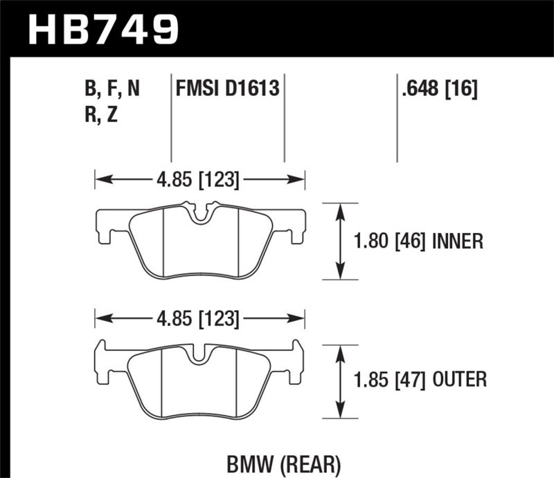 Picture of Hawk Performance HAWK Ceramic Brake Pad Sets - HB749Z.648