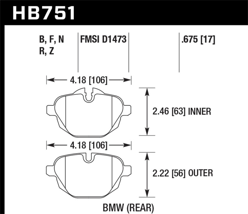 Picture of Hawk Performance HAWK HPS 5.0 Brake Pad Sets - HB751B.675