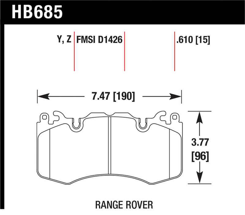 Picture of Hawk Performance HAWK LTS Brake Pads - HB685Y.610