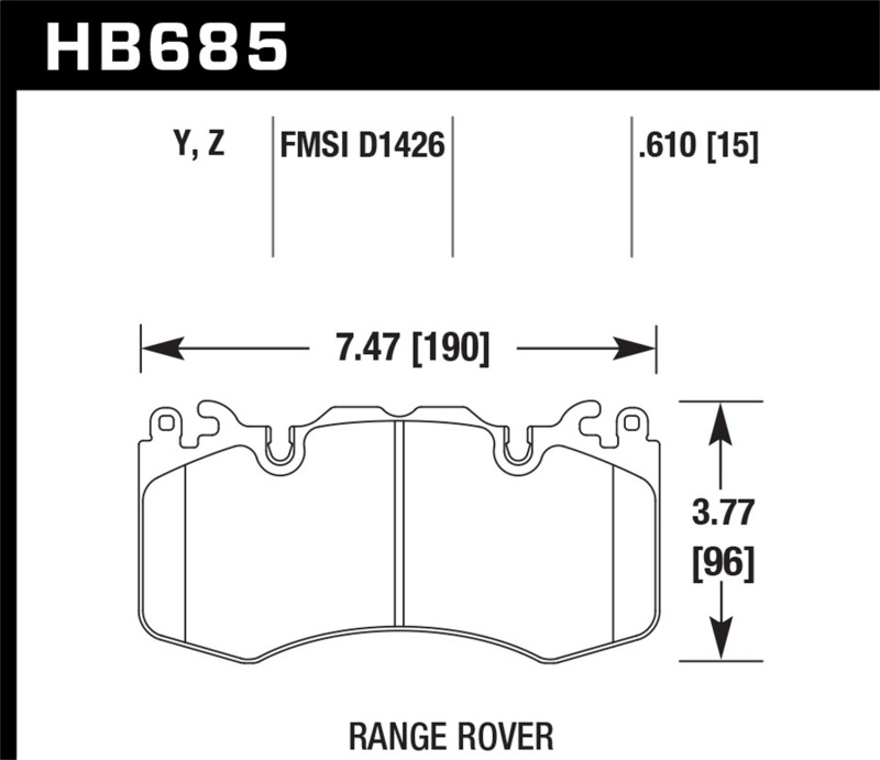 Picture of Hawk Performance HAWK LTS Brake Pads - HB685Y.610