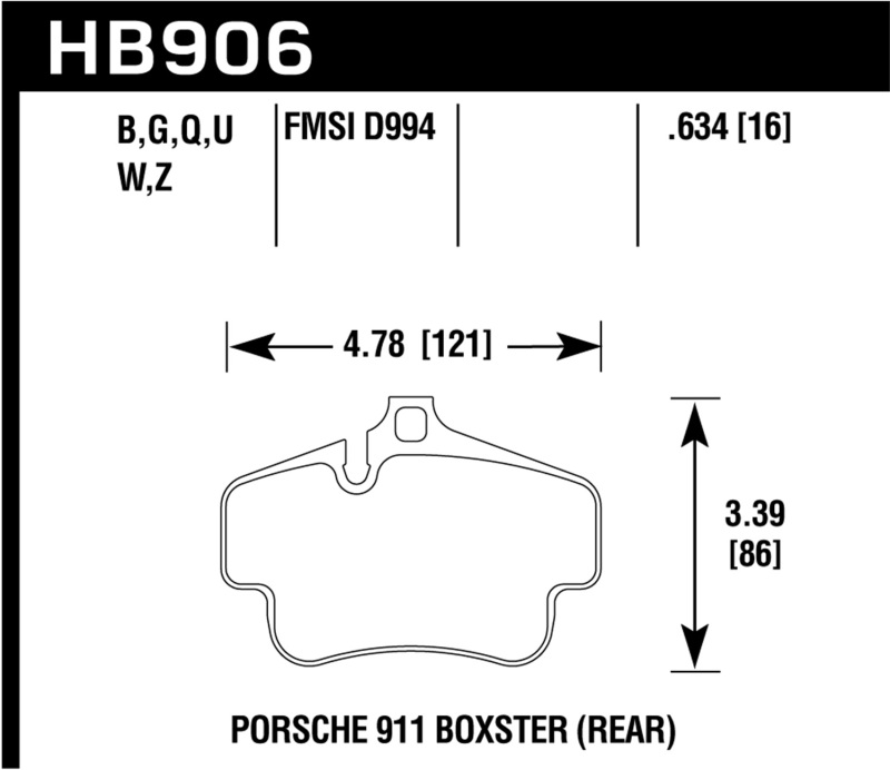Picture of Hawk Performance HAWK HPS 5.0 Brake Pad Sets - HB906B.634