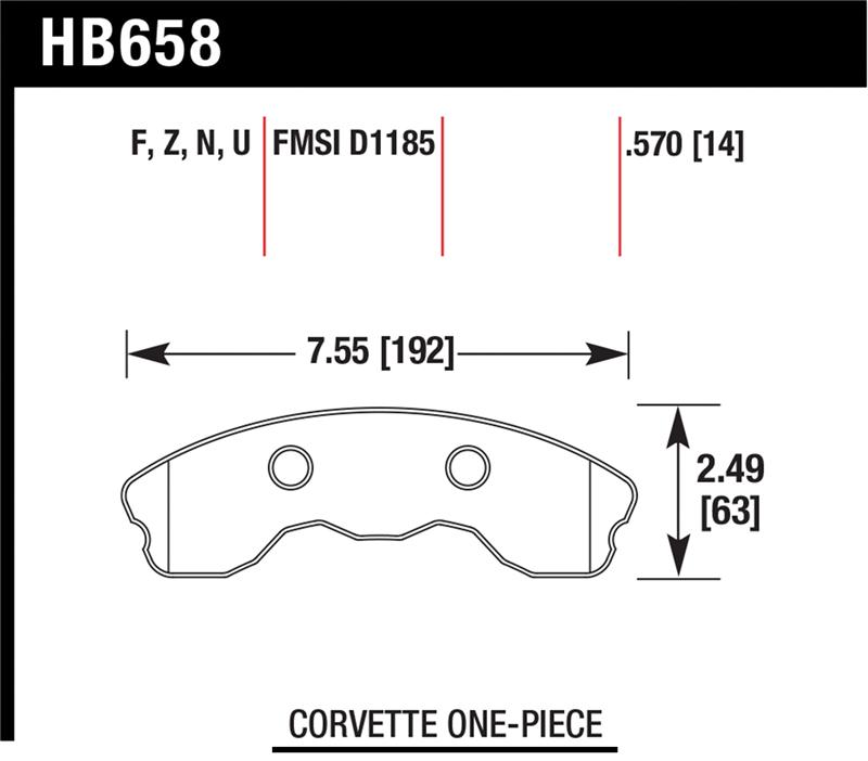 Picture of Hawk Performance HAWK HPS Brake Pad Sets - HB658F.570