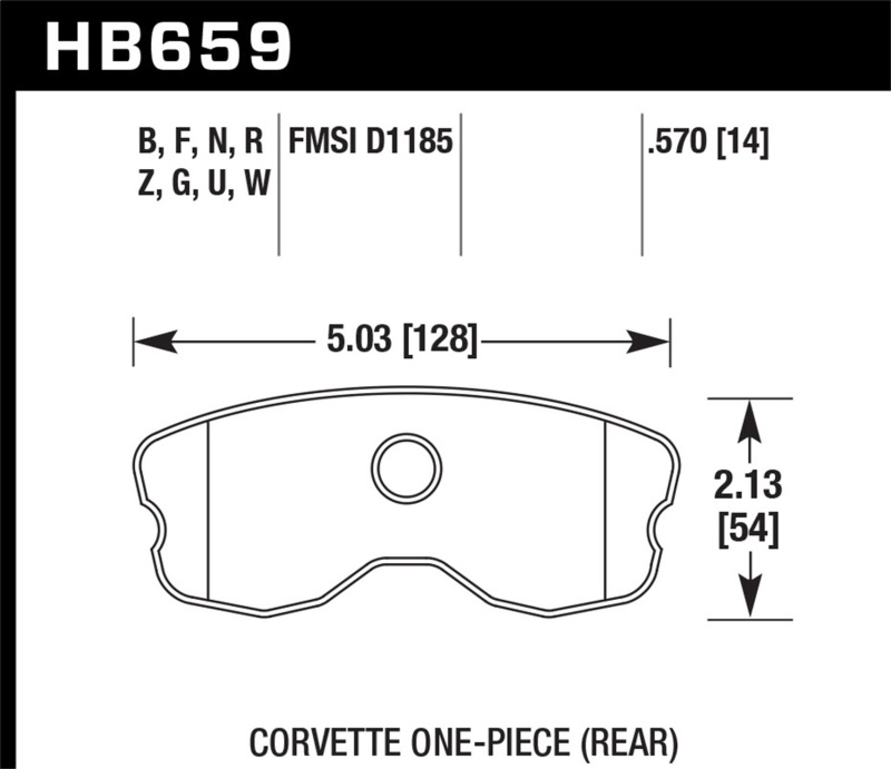 Picture of Hawk Performance HAWK HPS Brake Pad Sets - HB659F.570