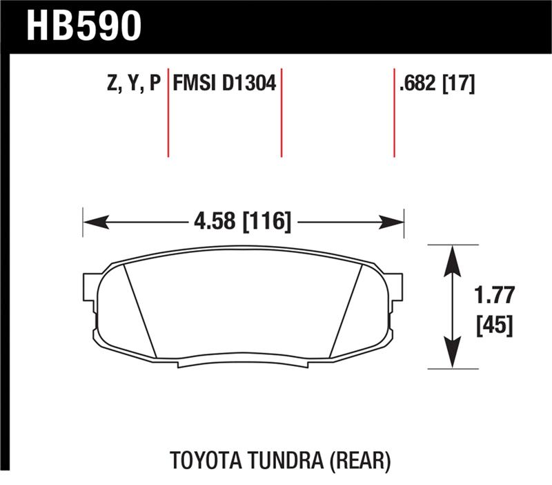 Picture of Hawk Performance HAWK Super Duty Brake Pad Sets - HB590P.682