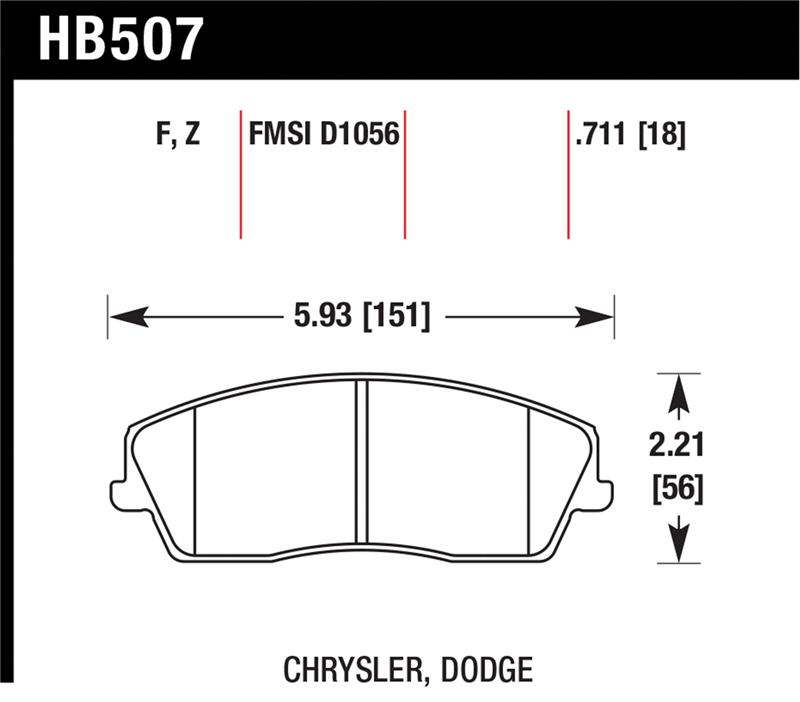 Picture of Hawk Performance HAWK HPS Brake Pad Sets - HB507F.711