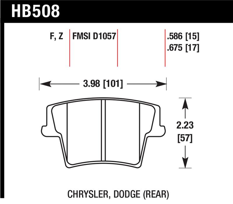 Picture of Hawk Performance HAWK HPS Brake Pad Sets - HB508F.675