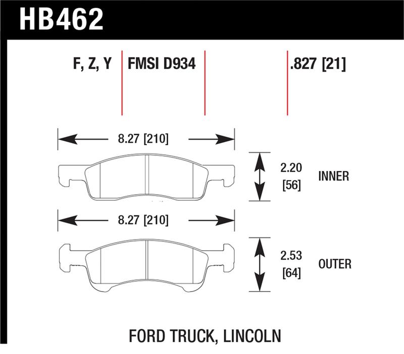 Picture of Hawk Performance HAWK LTS Brake Pads - HB462Y.827