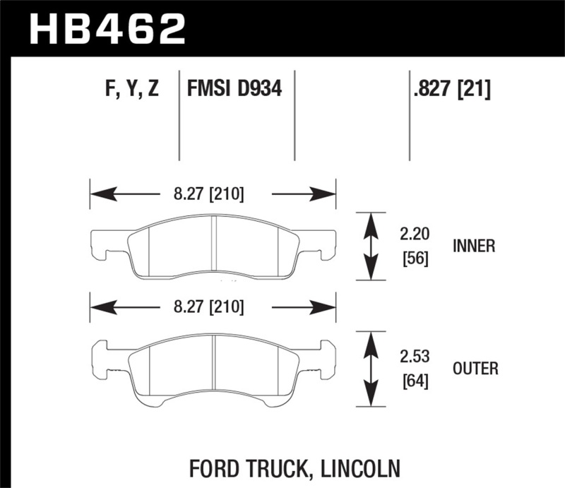 Picture of Hawk Performance HAWK LTS Brake Pads - HB462Y.827