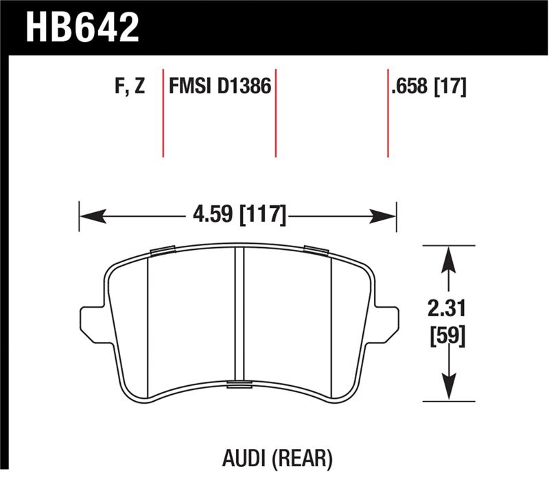 Picture of Hawk Performance HAWK HPS Brake Pad Sets - HB642F.658