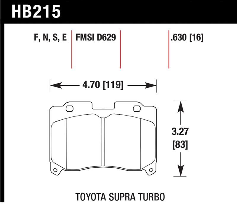 Picture of Hawk Performance HAWK HT-10 Brake Pad Sets - HB215S.630