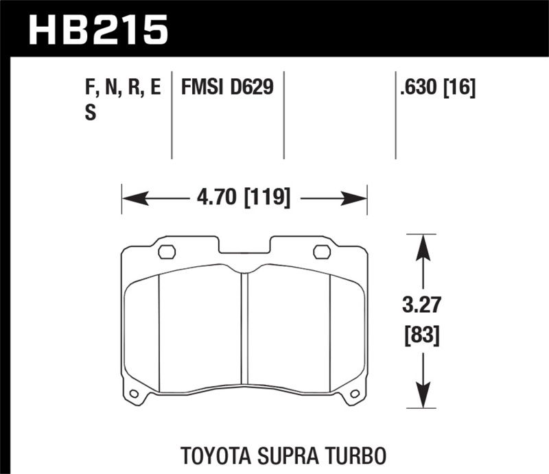 Picture of Hawk Performance HAWK HT-10 Brake Pad Sets - HB215S.630