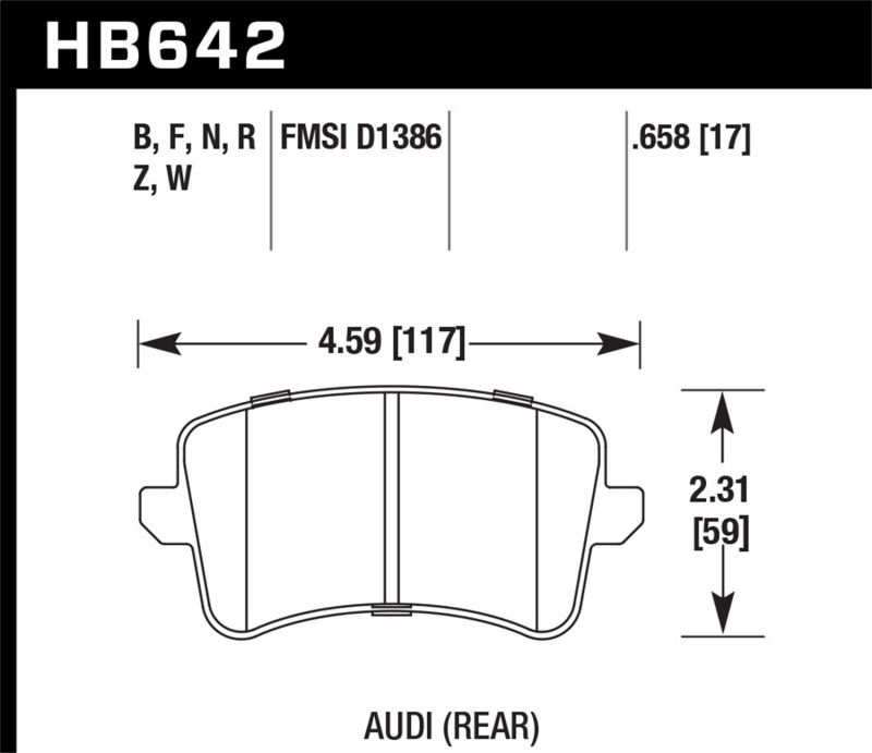 Picture of Hawk Performance HAWK HPS Brake Pad Sets - HB642F.658