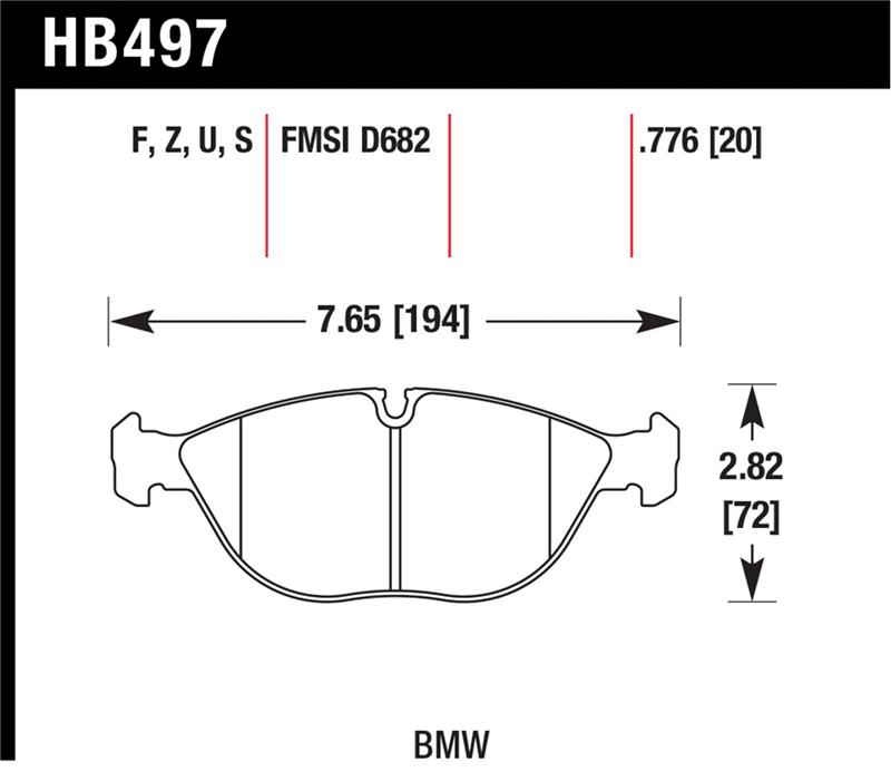 Picture of Hawk Performance HAWK Ceramic Brake Pad Sets - HB497Z.776