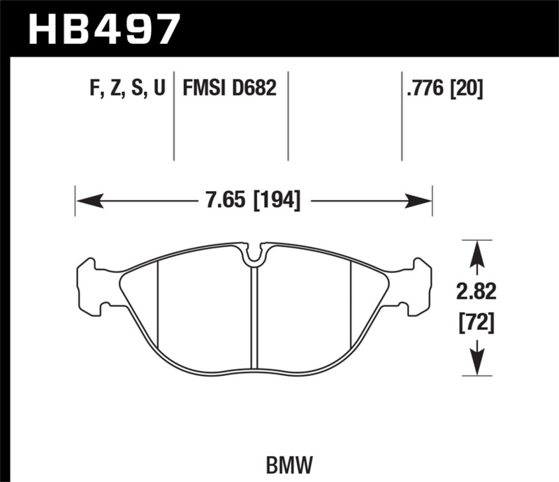 Picture of Hawk Performance HAWK Ceramic Brake Pad Sets - HB497Z.776
