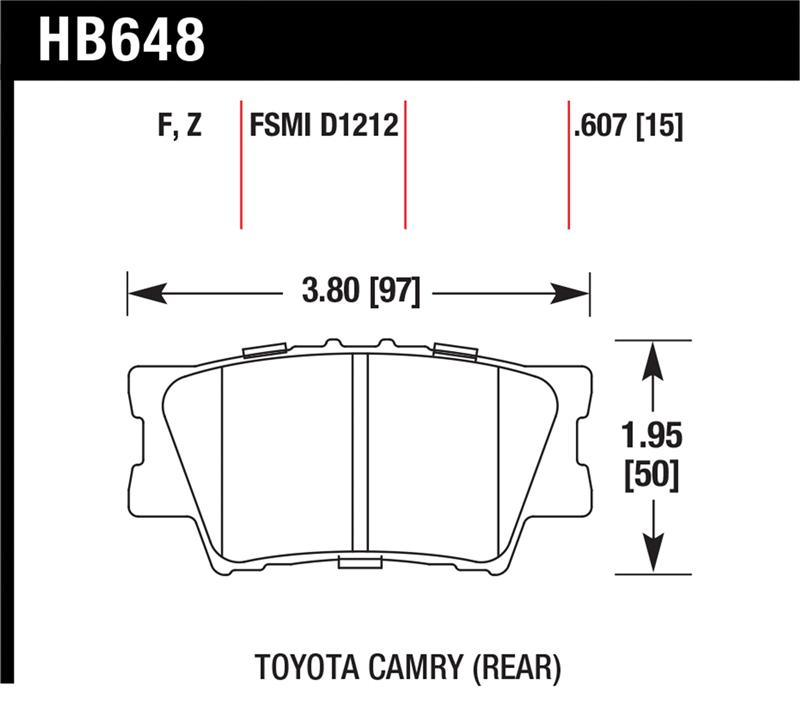Picture of Hawk Performance HAWK HPS Brake Pad Sets - HB648F.607