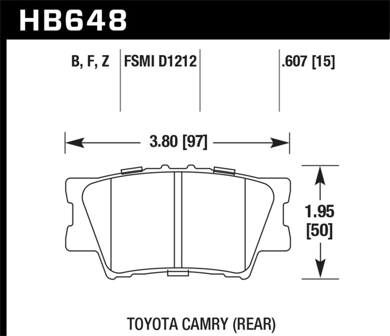 Picture of Hawk Performance HAWK HPS Brake Pad Sets - HB648F.607