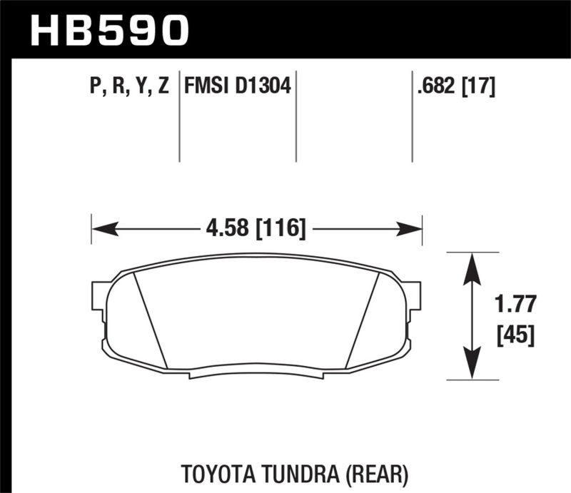 Picture of Hawk Performance HAWK Ceramic Brake Pad Sets - HB590Z.682